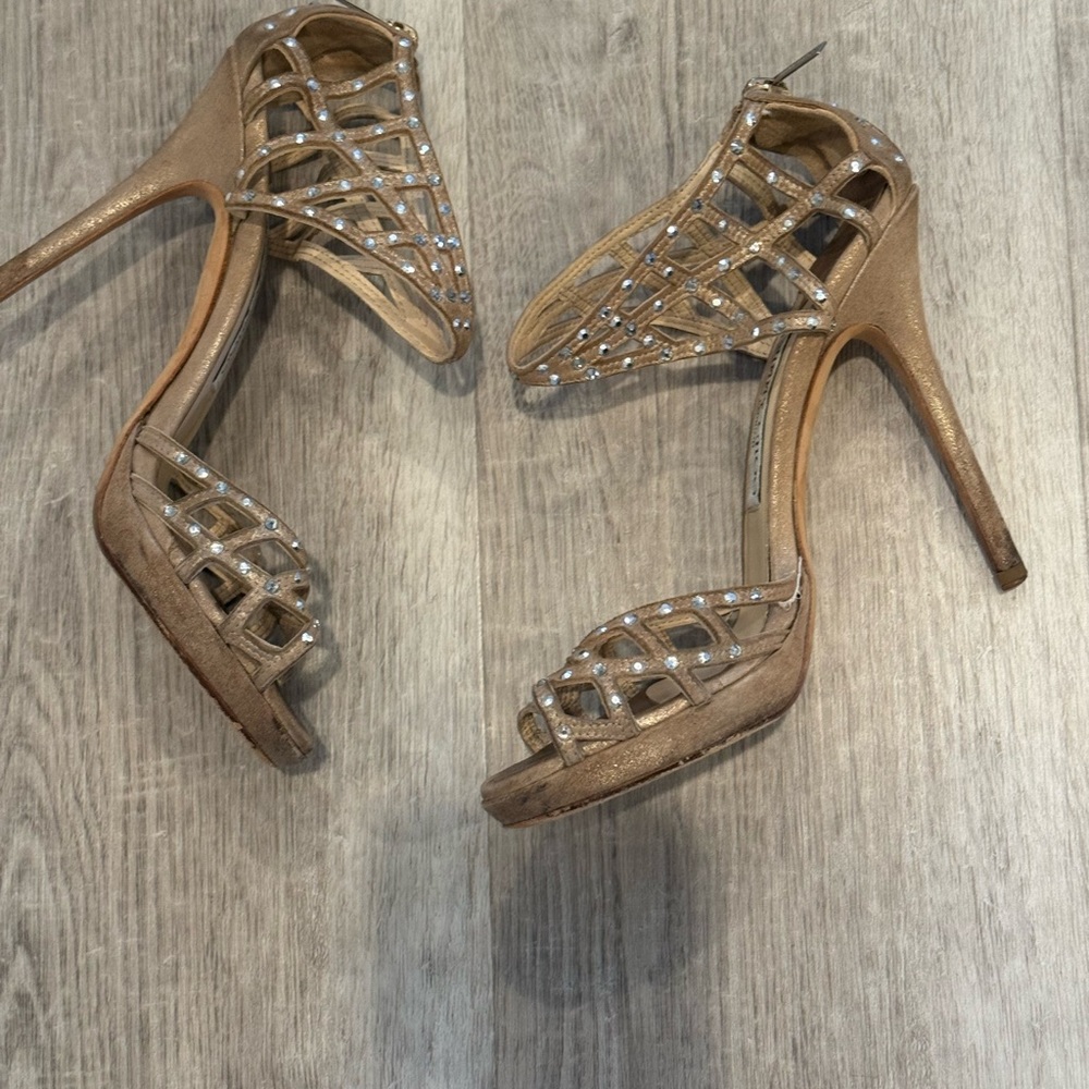 Jimmy Choo Champagne Strappy Heels